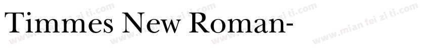 Timmes New Roman字体转换